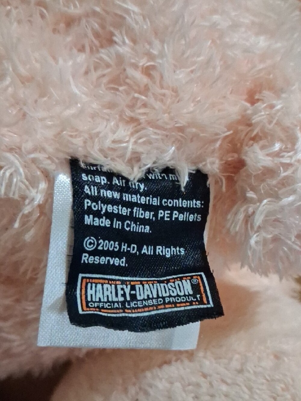 Harley-Davidson Pink Plush Toy with Branded Tag - Picture 3 of 5